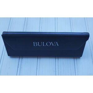 Bulova Dark Gray Magnetic‎ Eyeglass Sunglass Case Hard Shell Protective Cover